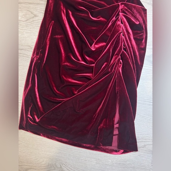 Amanda Uprichard Jasalina Velvet Mini Dress in Wine Red Size‎ S - Picture 8 of 11